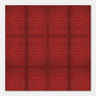red jacquard pattern - oriental rug look wallpaper