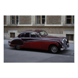 Red Jaguar Mark IX Poster