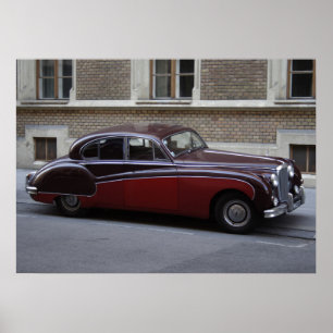 Red Jaguar Mark IX Poster
