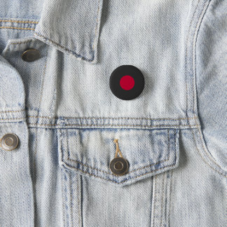 Red Japan Sun 1 Inch Round Button