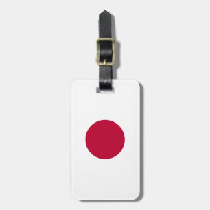 Red Japan Sun Luggage Tag