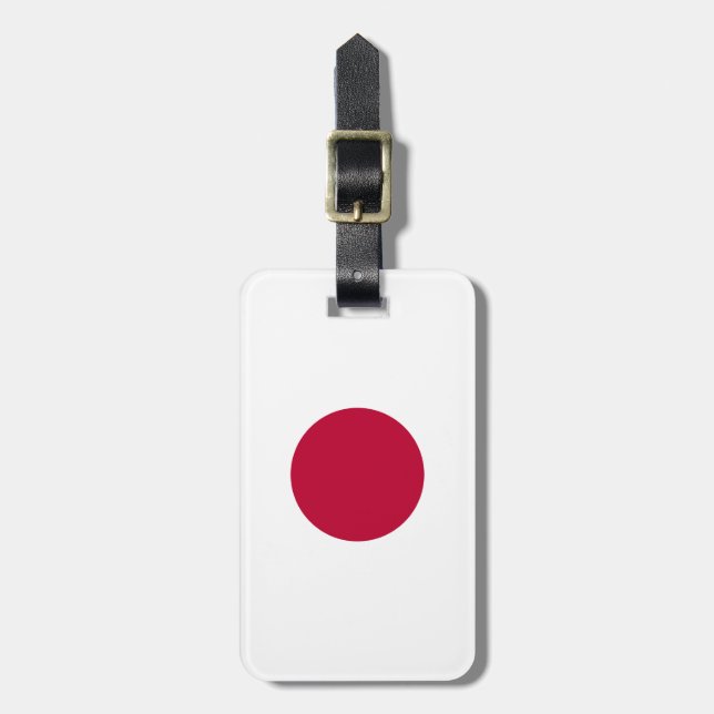 Red Japan Sun Luggage Tag (Front Vertical)