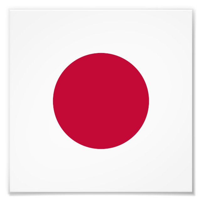 Red Japan Sun Photo Print (Front)