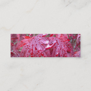 Red Japanese Maple Leaves Bookmark Business Card