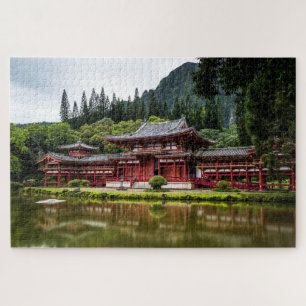 Red Japanese Temple Jigsaw Puzzle