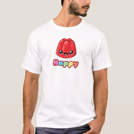 Red Jelly Happy Text - Happy Jump T-Shirt