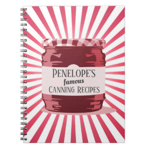 Red Jelly Jar Your Famous Canning Recipes Notebook
