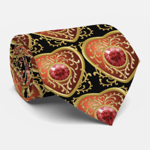 Red Jewel Fairy Heart  Tie