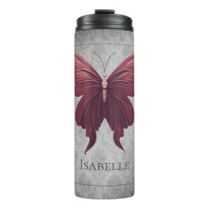 Red Jewelled Butterfly Thermal Tumbler