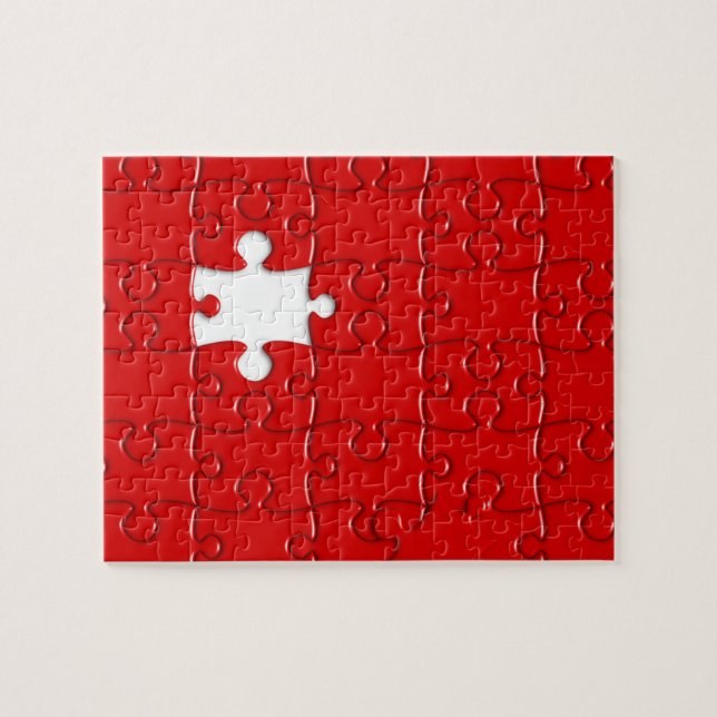 red jigsaw puzzle puzzle (Horizontal)