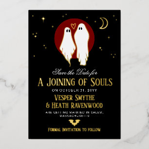 Red Joining of Souls Halloween Wedding