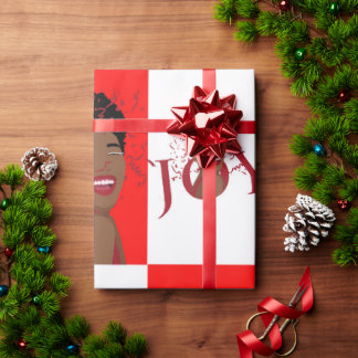 Red Joy Confetti Gift Wrap 