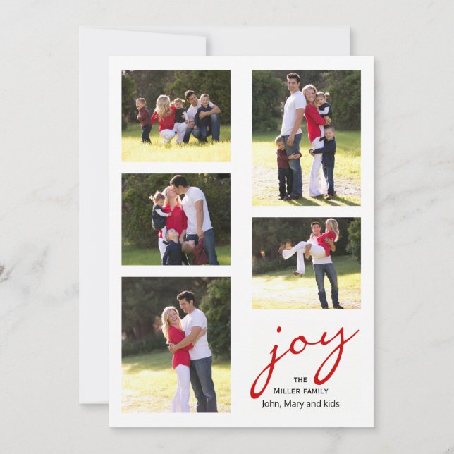 Red joy, photo collage Christmas holiday (Front)