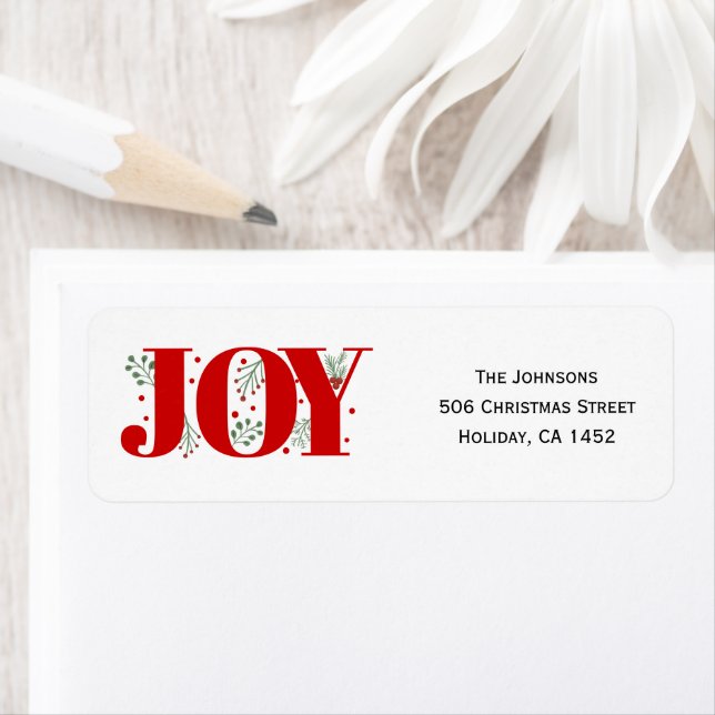 Red Joy with berries Christmas photo (Insitu)