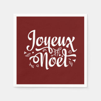 Red Joyeux Noel Napkin