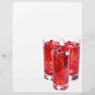 Red juice cocktail flyer