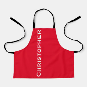 Red Jumbo Bold Name or Choose Your Color Apron