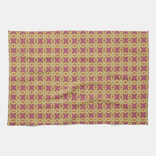 Red Kaleidoscope Kitchen Towel