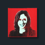 Red Kamala Harris Pop Art Canvas Print<br><div class="desc">Political Pop Art Gear and Political Gifts from PolitiClothes.com & PolitiCardz.com Find the Most Unique Election and Political Gifts Including: Political T-shirts, Political Bumper Stickers, Political Buttons, Political Posters, Political Pins, Political Cards, Political Mugs, Political Posters, Political Signs and More! Political Art & Gear: http://www.PolitiClothes.com Political Cards & Gifts: http://www.PolitiCardz.com...</div>