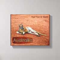 Red Kangaroo In Slouch Hat