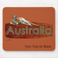 Red Kangaroo In Slouch Hat