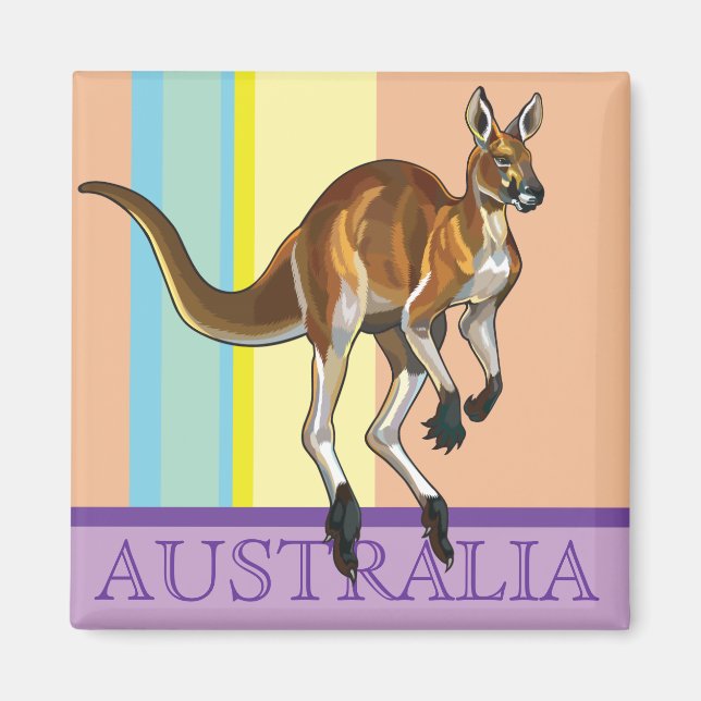 red kangaroo magnet (Front)