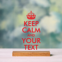 Red Keep Calm and Your Text