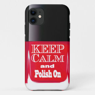 Red Keep Calm Nail Polish Bottle iPhone 5 Case