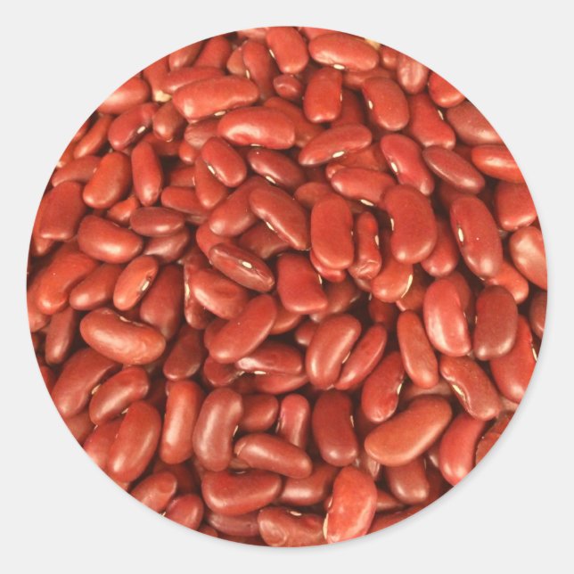 Red Kidney Beans Classic Round Sticker (Front)