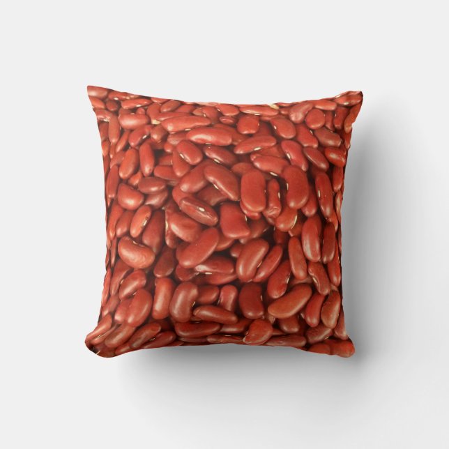 Red Kidney Beans Throw Pillow (Front)