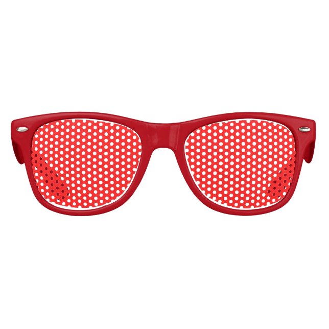 Red Kids Retro Party Shades (Front)