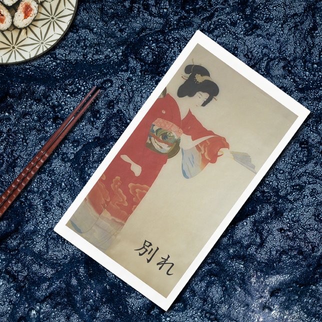   red kimono  woman - wakare napkin (Creator Uploaded)