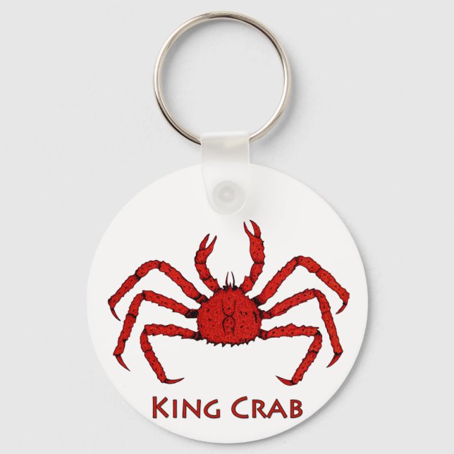 Red King Crab (colour illustration) Keychain (Front)