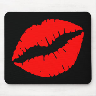 Red Kiss Mouse Pad
