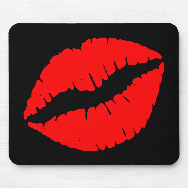 Red Kiss Mouse Pad (Front)
