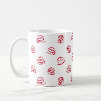Red kisses coffee mug