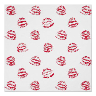 Red kisses poster