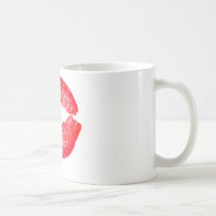 Red Kissing Lips Coffee Mug