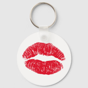 Red Kissing Lips Keychain