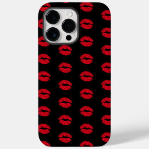 Red Kissing Lips Pattern Case-Mate iPhone 14 Pro Max Case