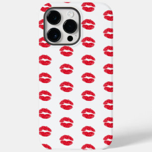 Red Kissing Lips Pattern Case-Mate iPhone 14 Pro Max Case