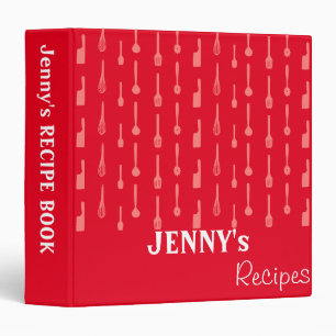 red Kitchen Personal Recipe binder