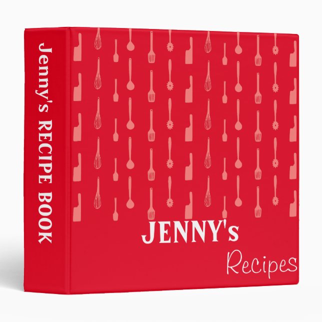 red Kitchen Personal Recipe binder (Front/Spine)