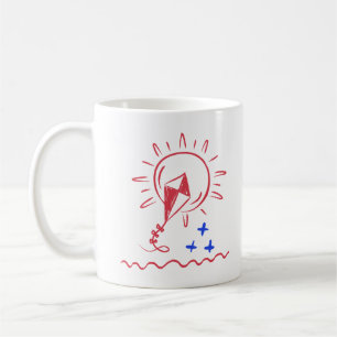 Red Kite Pattern Coffee Cup