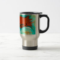 Red Kitty Heart Coffee Travel Cup