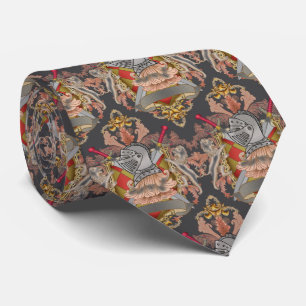 Red Knight Family Crest Tie