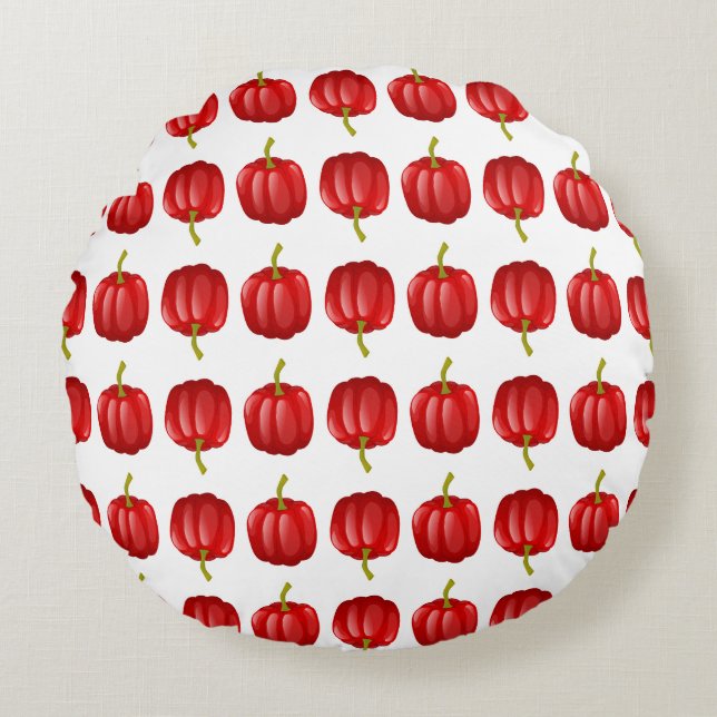 Red Knight Round Pillow (Front)
