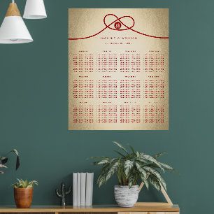 Red Knot Double Happiness Wedding Seating Chart