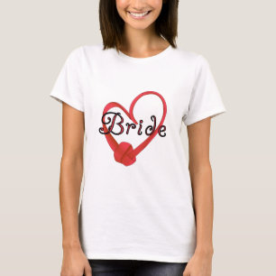 Red Knot Heart Bride T-Shirt