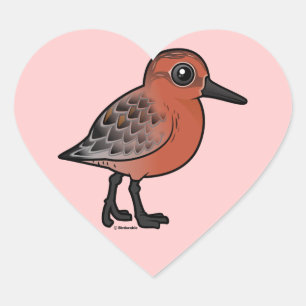 Red Knot Heart Sticker
